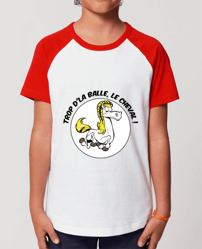 Tee-shirt Enfant Trop d'la balle, le cheval Par Tomi Ax - tomiax.fr