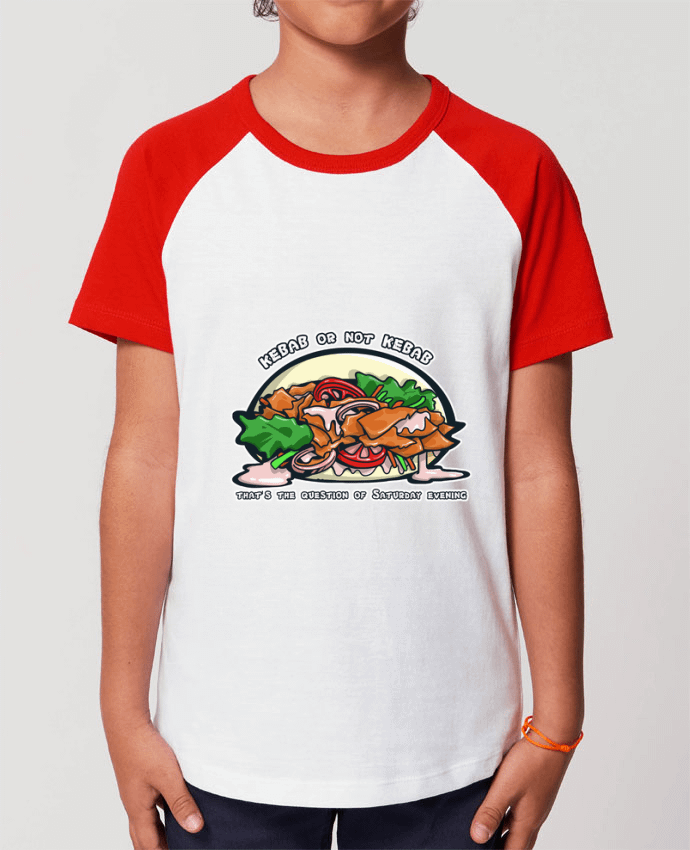 T-shirt Baseball Enfant- Coton - STANLEY MINI CATCHER Kebab or not Kebab ? Par Tomi Ax - tomiax.fr