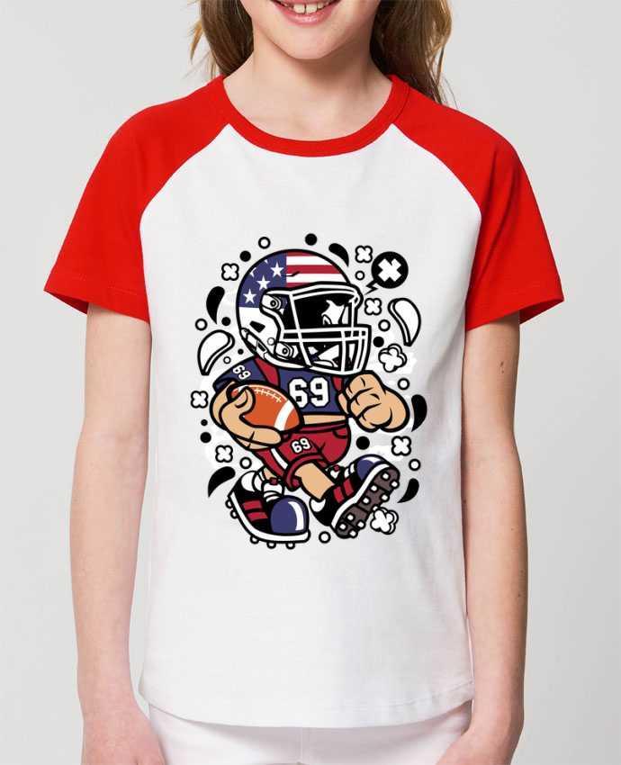 Camiseta Manga Corta Contraste Unisex Stanley MINI CATCHER SHORT SLEEVE Football Américain Cartoon | By Kap Atelier Cartoon Par Kap Atelier
