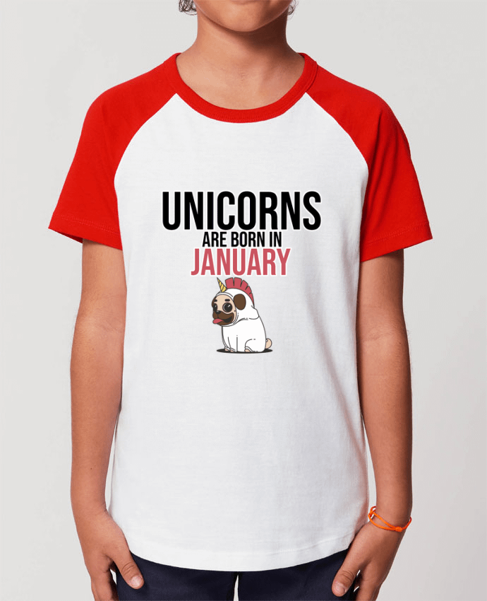 Tee-shirt Enfant Unicorns are born in january Par Pao-store-fr