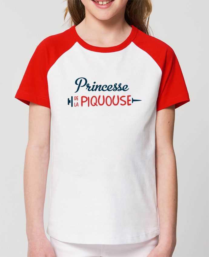 T-shirt Baseball Enfant- Coton - STANLEY MINI CATCHER Princesse de la piquouse Par tunetoo