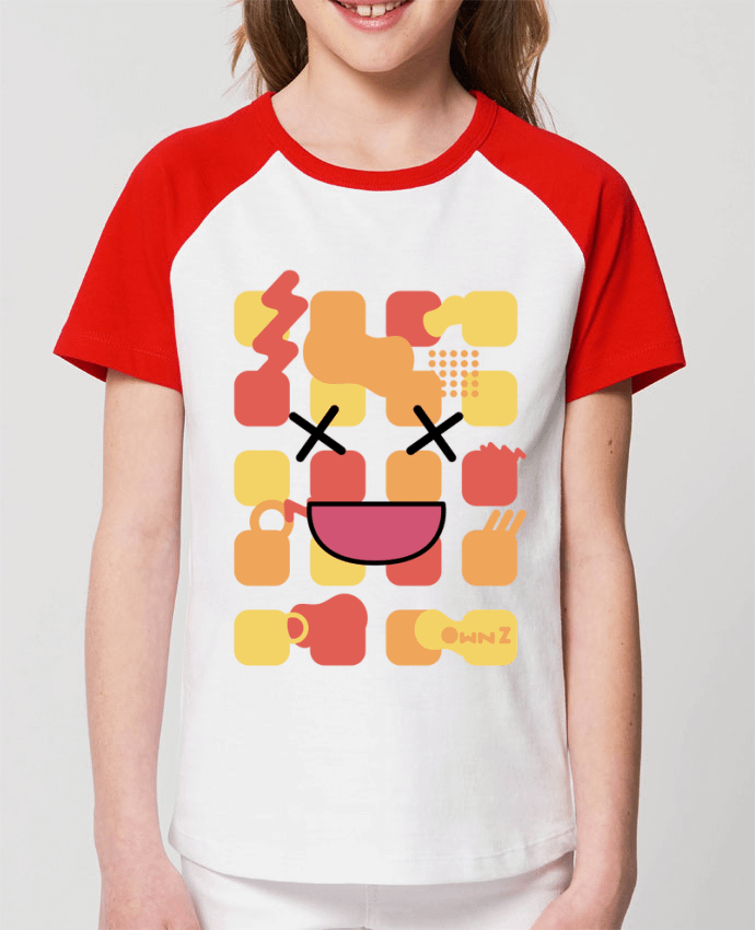 T-shirt Baseball Enfant- Coton - STANLEY MINI CATCHER Style Appli be Happy Own Z Par Own Z