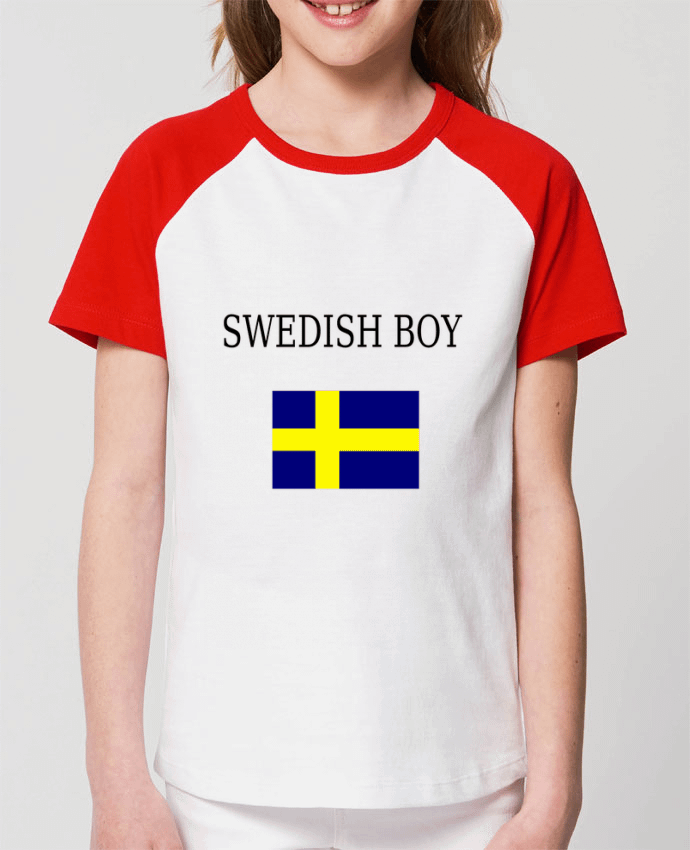 T-shirt Baseball Enfant- Coton - STANLEY MINI CATCHER SWEDISH BOY Par Dott