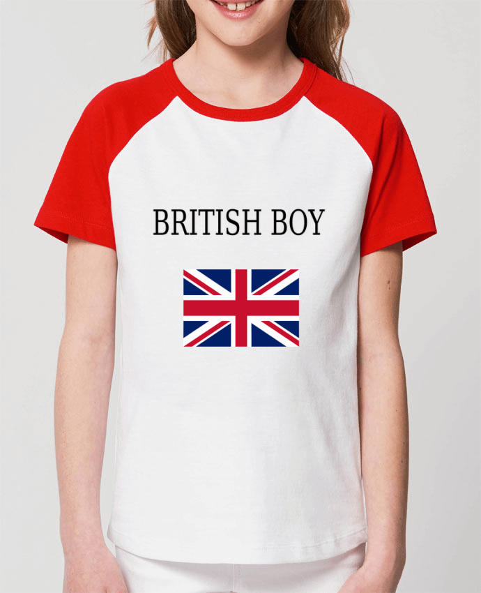 T-shirt Baseball Enfant- Coton - STANLEY MINI CATCHER BRITISH BOY Par Dott