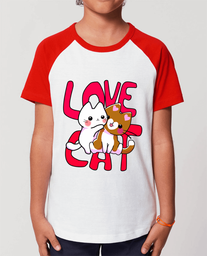 T-shirt Baseball Enfant- Coton - STANLEY MINI CATCHER Amor de Gato Par MaaxLoL