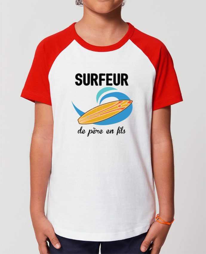 Tee-shirt Enfant Surfeur de père en fils Par tunetoo