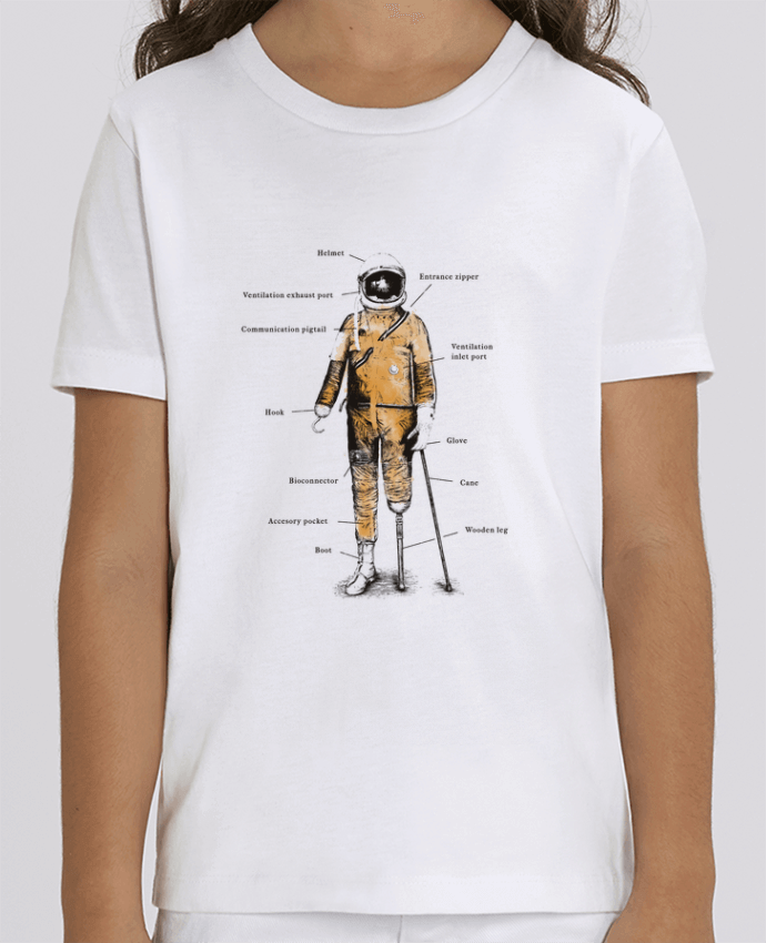Tee Shirt Enfant Bio Stanley MINI CREATOR Astropirate with text Par Florent Bodart