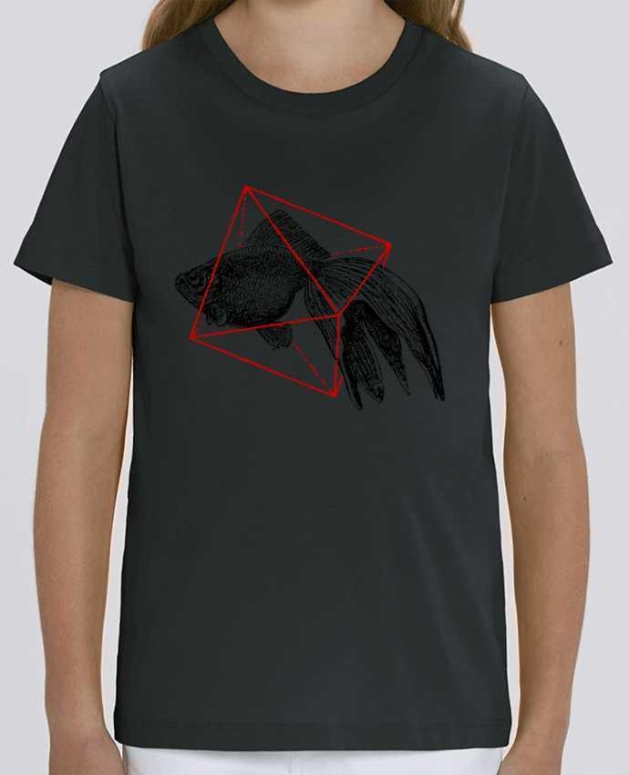 Camiseta Infantil Algodón Orgánico MINI CREATOR Fish in geometrics II Par Florent Bodart