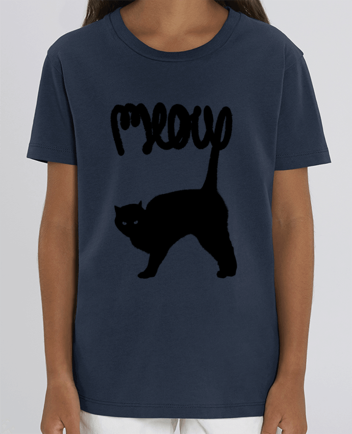 Camiseta Infantil Algodón Orgánico MINI CREATOR Meow Par Florent Bodart