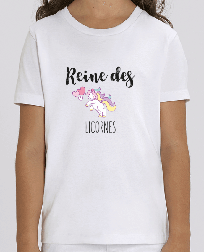Camiseta Infantil Algodón Orgánico MINI CREATOR Reine des licornes Par tunetoo