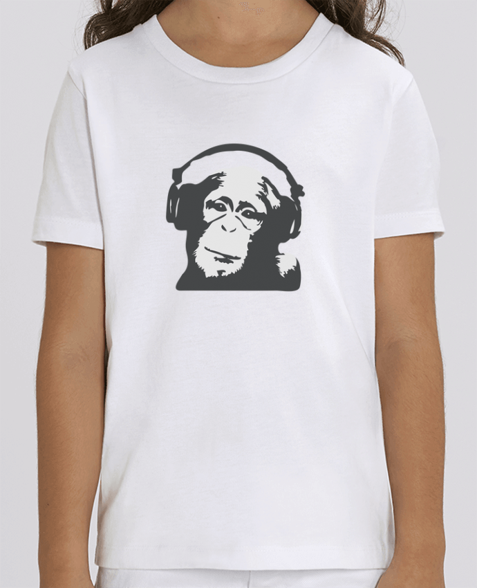 Camiseta Infantil Algodón Orgánico MINI CREATOR DJ monkey Par justsayin