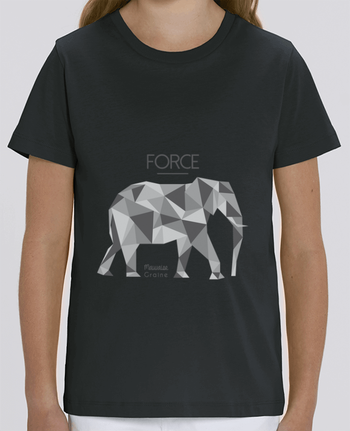 Camiseta Infantil Algodón Orgánico MINI CREATOR Force elephant origami Par Mauvaise Graine