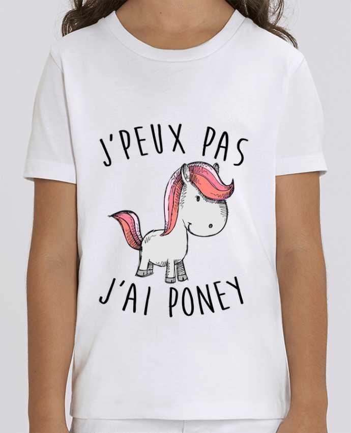 Camiseta Infantil Algodón Orgánico MINI CREATOR Je peux pas j'ai poney Par FRENCHUP-MAYO