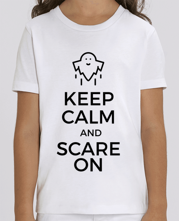 Camiseta Infantil Algodón Orgánico MINI CREATOR Keep Calm and Scare on Ghost Par tunetoo