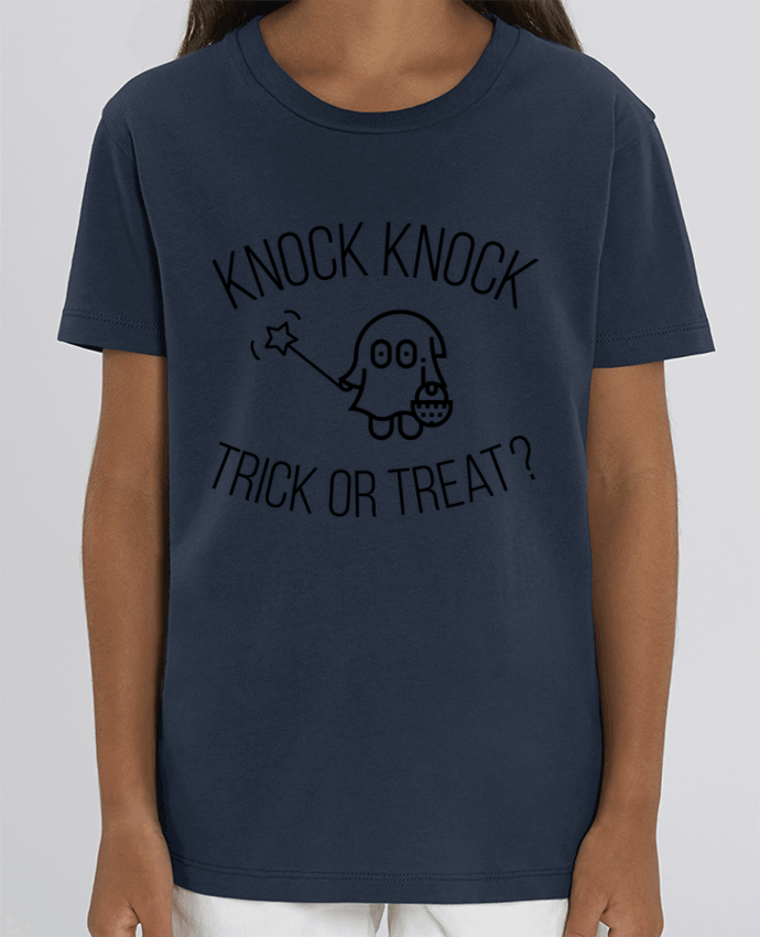 Camiseta Infantil Algodón Orgánico MINI CREATOR Knock Knock, Trick or Treat? Par tunetoo