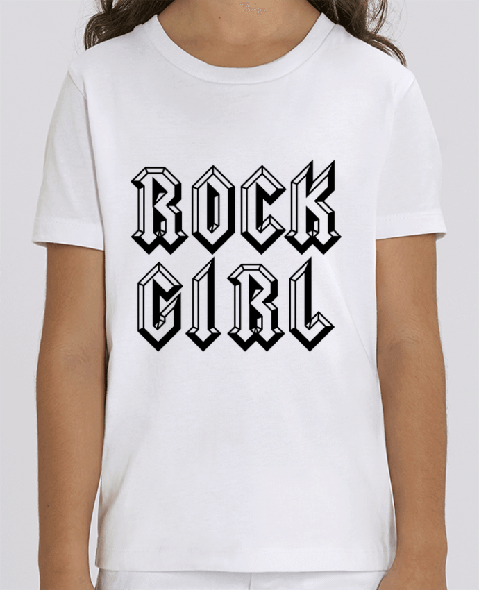 Camiseta Infantil Algodón Orgánico MINI CREATOR Rock Girl Par Freeyourshirt.com