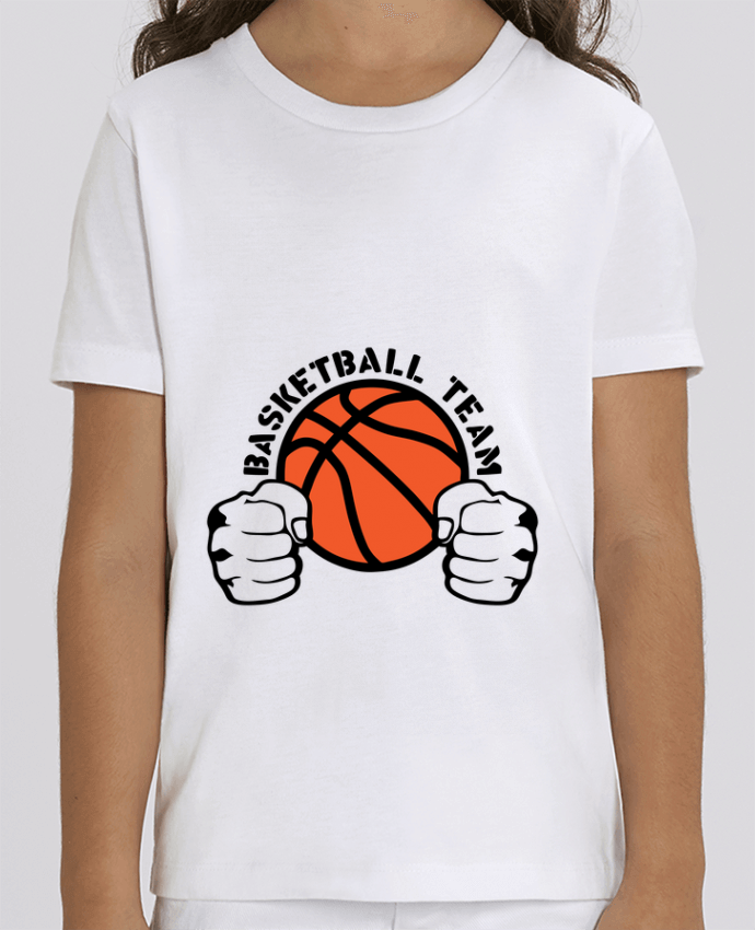 Camiseta Infantil Algodón Orgánico MINI CREATOR basketball team poing ferme logo equipe Par Achille