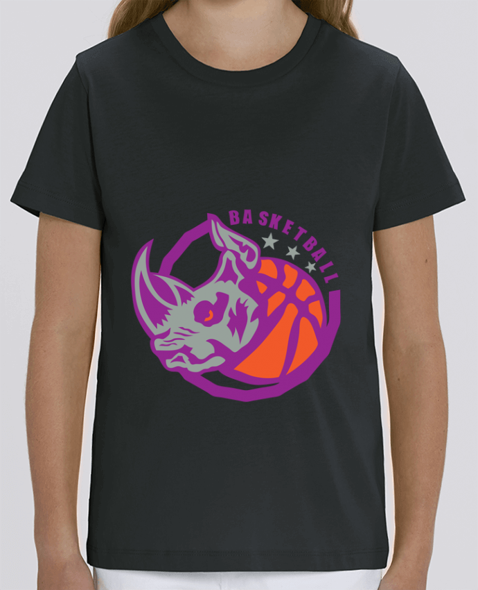 Tee Shirt Enfant Bio Stanley MINI CREATOR basketball  rhinoceros logo sport club team Par Achille