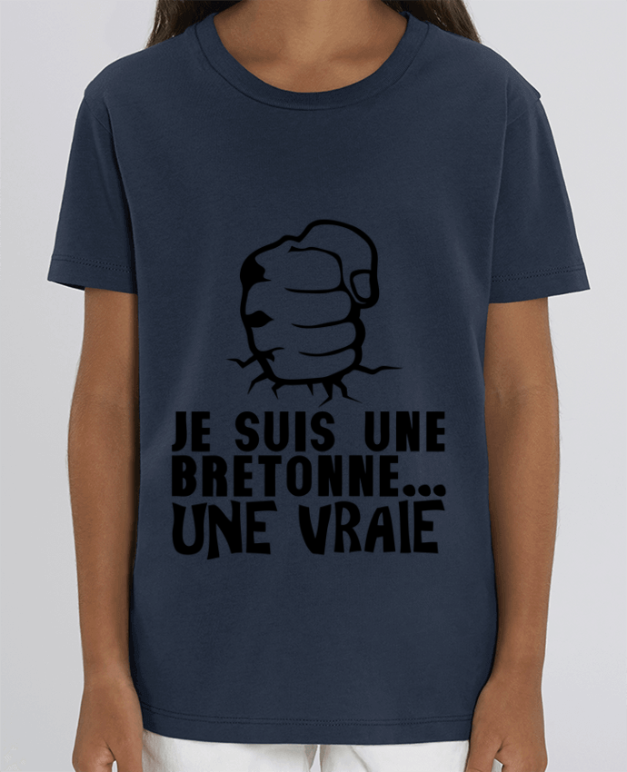 Tee Shirt Enfant Bio Stanley MINI CREATOR bretonne vrai citation humour breton poing fermer Par Achille