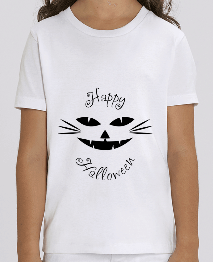 Camiseta Infantil Algodón Orgánico MINI CREATOR Happy CatHalloween Par 