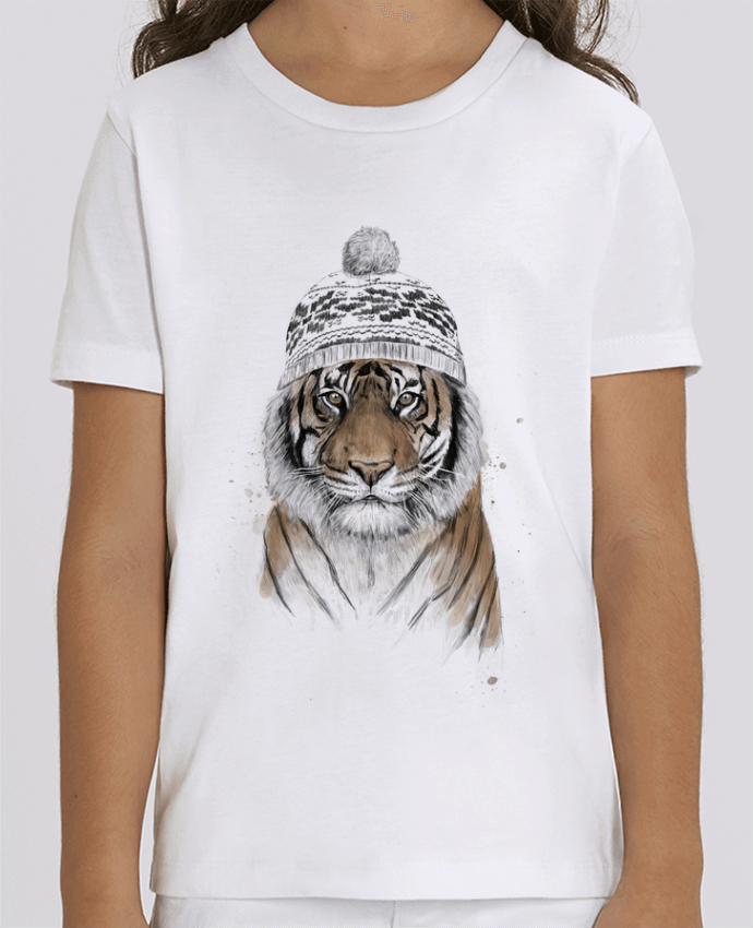 Camiseta Infantil Algodón Orgánico MINI CREATOR Siberian tiger Par Balàzs Solti