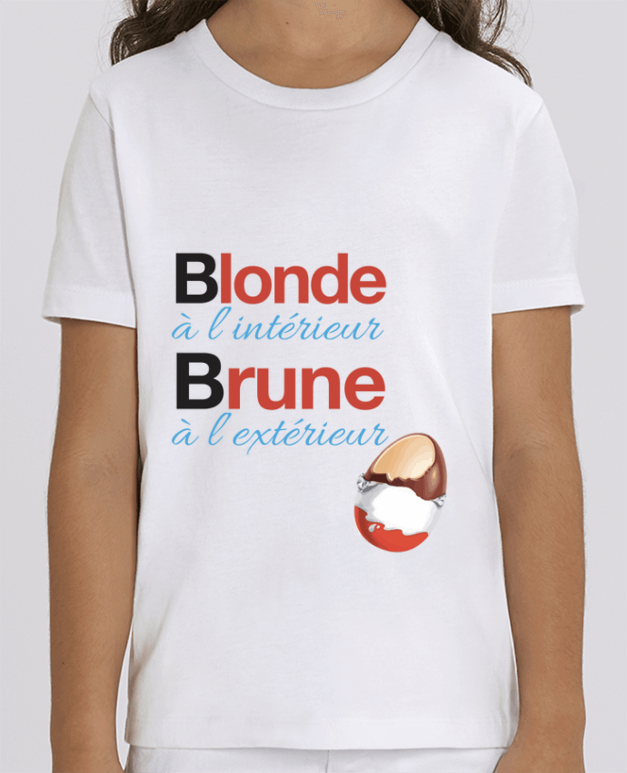 Camiseta Infantil Algodón Orgánico MINI CREATOR Blonde à l'intérieur / Brune à l'extérieur Par Monidentitevisuelle
