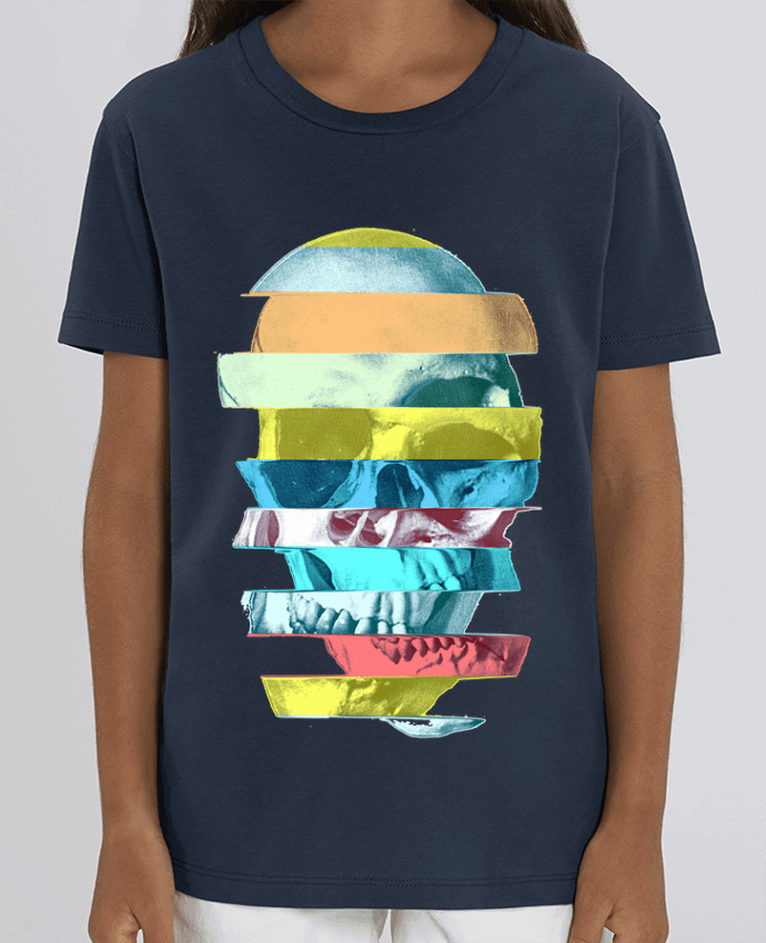 Camiseta Infantil Algodón Orgánico MINI CREATOR Glitch Skull Par ali_gulec