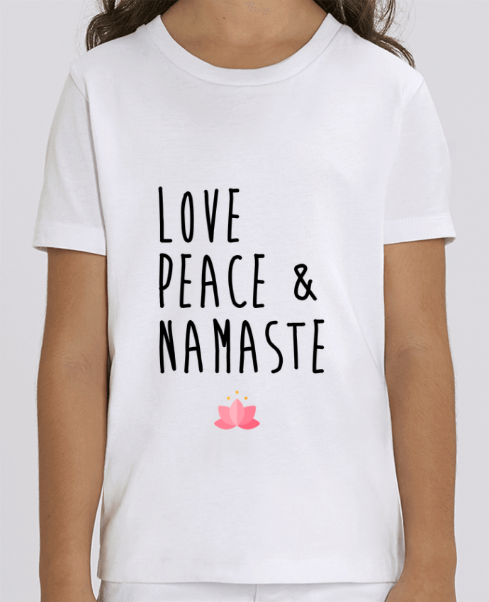 Camiseta Infantil Algodón Orgánico MINI CREATOR Love, Peace & Namaste Par tunetoo