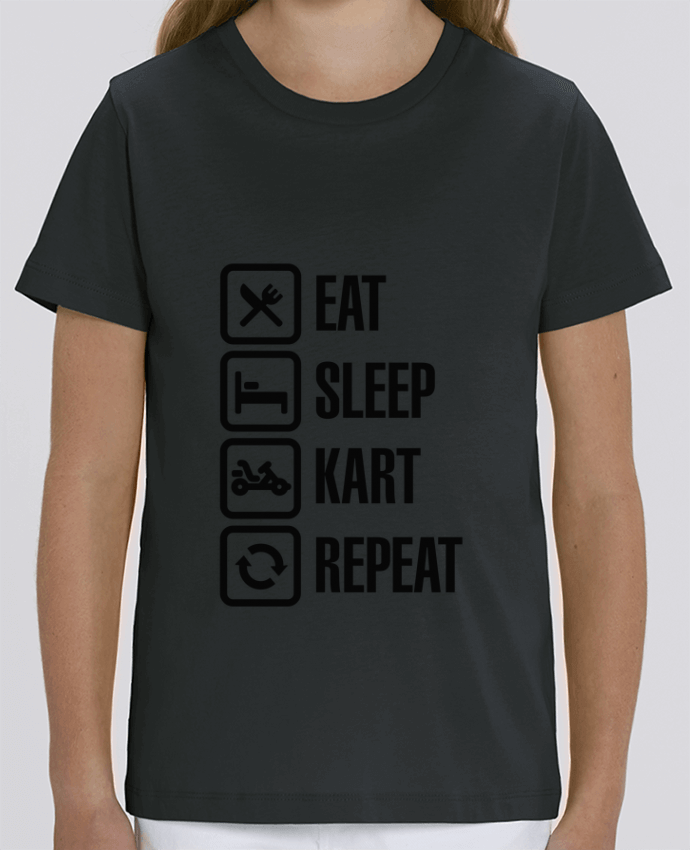 Camiseta Infantil Algodón Orgánico MINI CREATOR Eat, sleep, kart, repeat Par LaundryFactory