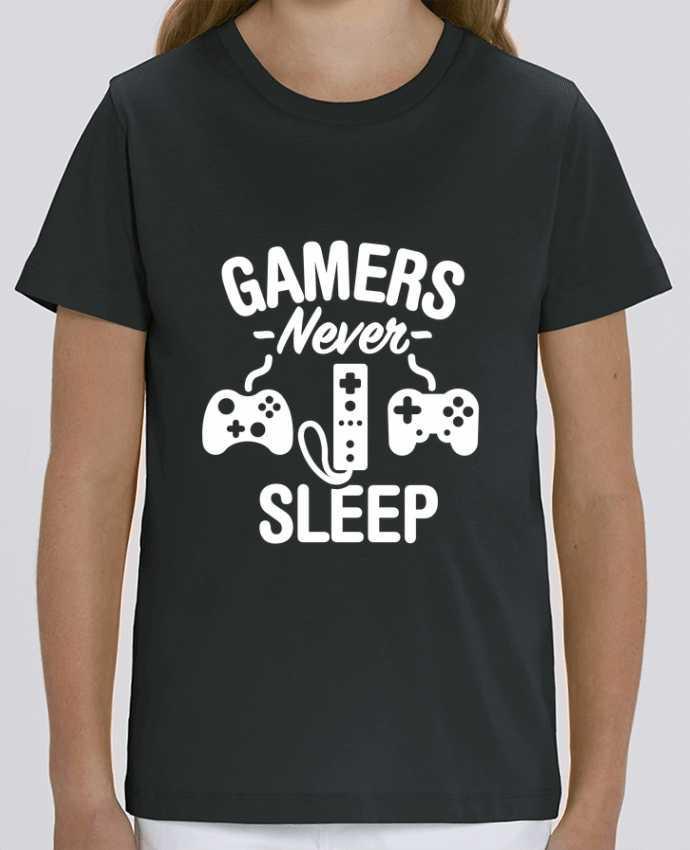Tee Shirt Enfant Bio Stanley MINI CREATOR Gamers never sleep Par LaundryFactory