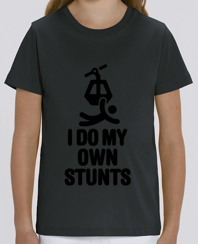 Kids T-shirt Mini Creator I DO MY OWN STUNTS TELESKI Black Par LaundryFactory