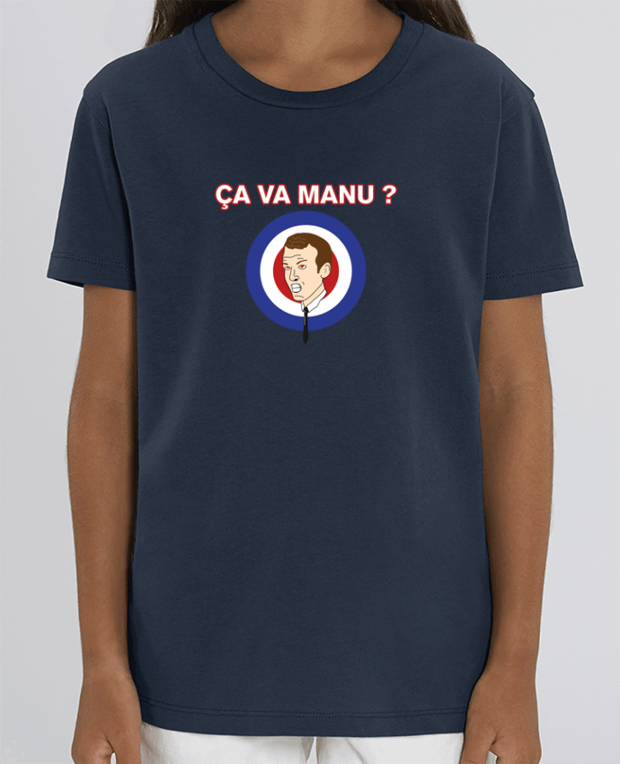 Camiseta Infantil Algodón Orgánico MINI CREATOR Emmanuel Macron ça va manu ? Par tunetoo
