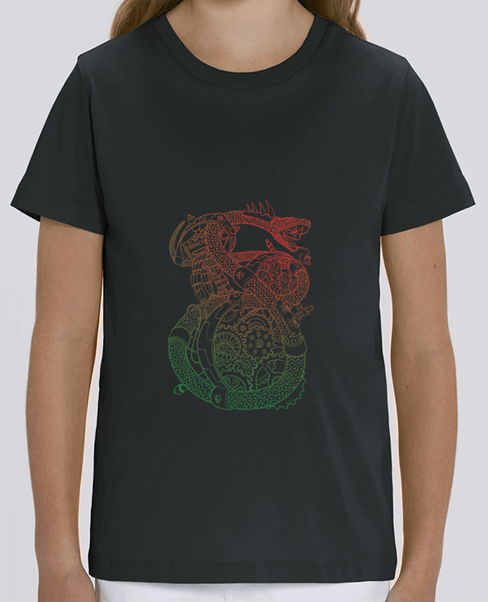 Camiseta Infantil Algodón Orgánico MINI CREATOR Méca Serpent Par Tomi Ax - tomiax.fr
