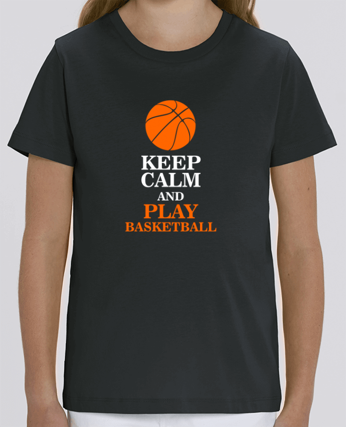 Camiseta Infantil Algodón Orgánico MINI CREATOR Keep calm and play basketball Par Original t-shirt