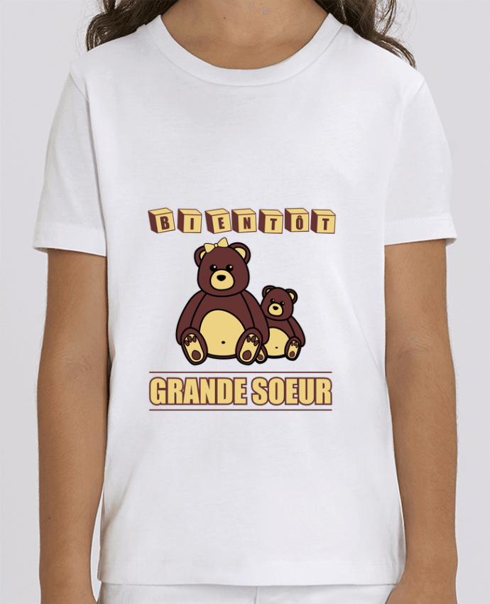 Camiseta Infantil Algodón Orgánico MINI CREATOR Bientôt Grande Soeur Par Benichan