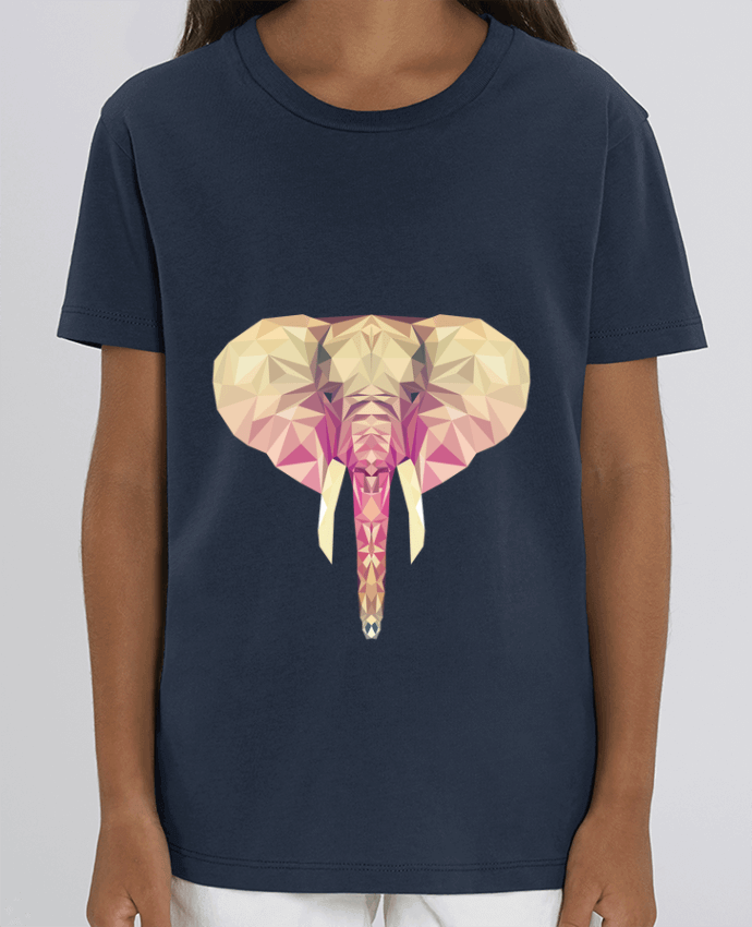 Camiseta Infantil Algodón Orgánico MINI CREATOR Elefante poligonal Par color indigo