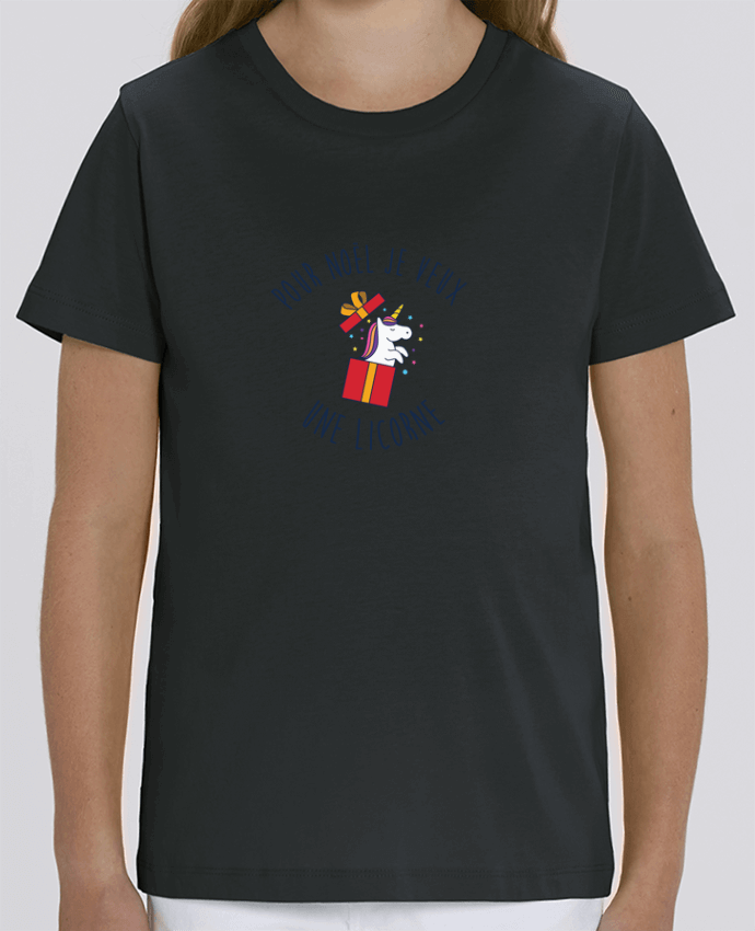 Tee Shirt Enfant Bio Stanley MINI CREATOR Noël - Je veux une licorne Par tunetoo