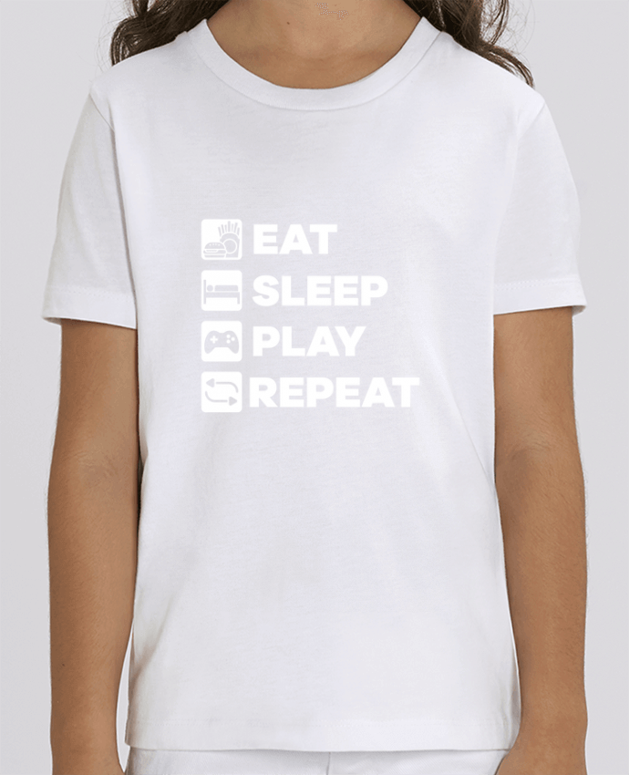 Camiseta Infantil Algodón Orgánico MINI CREATOR Eat Sleep Play Replay Par tunetoo