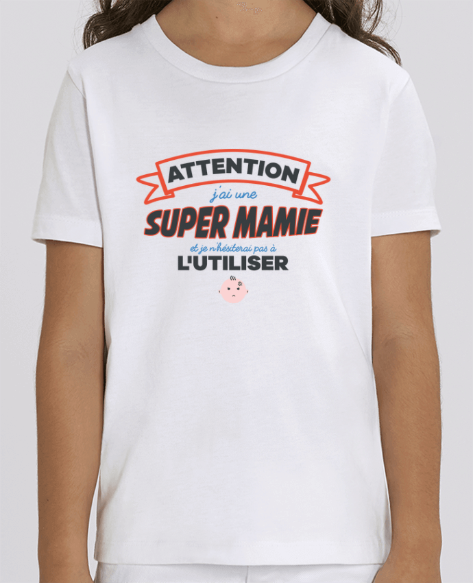 T-shirt Enfant Attention super mamie Par tunetoo
