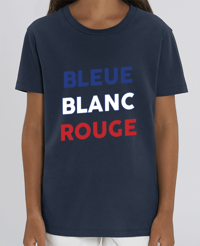 Tee Shirt Enfant Bio Stanley MINI CREATOR Bleue Blanc Rouge Par tunetoo
