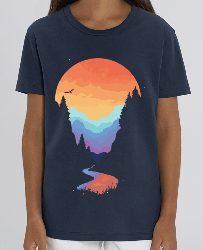 Camiseta Infantil Algodón Orgánico MINI CREATOR Paysage de montagne Par jorrie