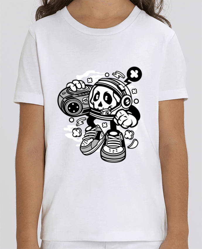 Camiseta Infantil Algodón Orgánico MINI CREATOR Astronaute Boombox Cartoon | By Kap Atelier Cartoon Par Kap Atelier