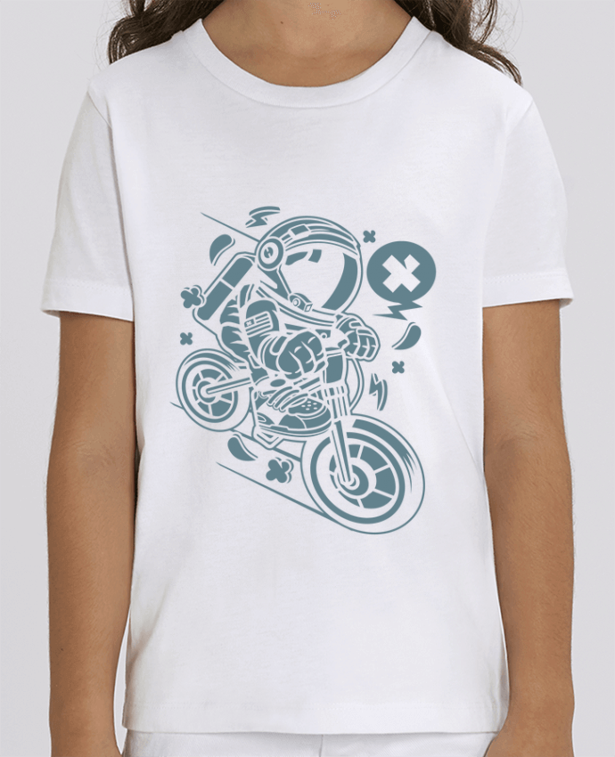 Camiseta Infantil Algodón Orgánico MINI CREATOR Astronaute Motard Cartoon | By Kap Atelier Cartoon Par Kap Atelier