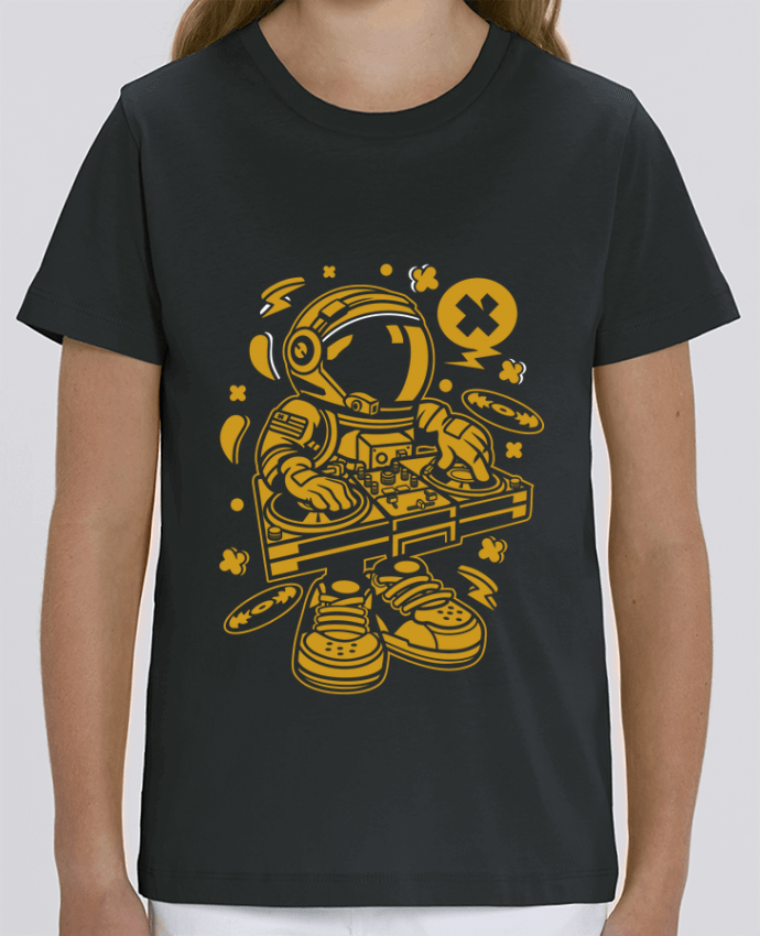 Camiseta Infantil Algodón Orgánico MINI CREATOR Dj Astronaute Golden Cartoon | By Kap Atelier Cartoon Par Kap Atelier