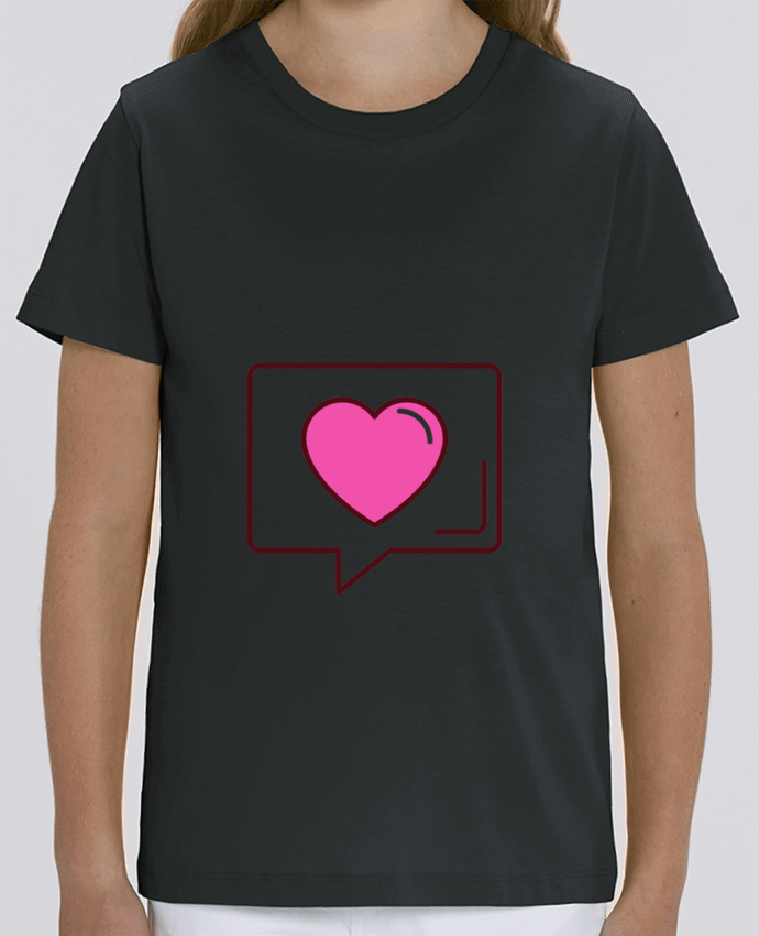 Camiseta Infantil Algodón Orgánico MINI CREATOR Message d'amour Par SébCreator