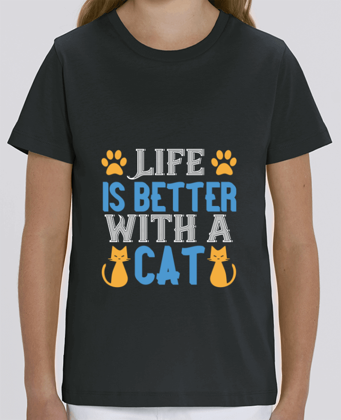 T-shirt Enfant La vie est meilleure avec un chat Par Boxsoo