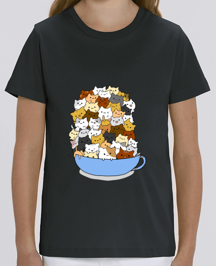 Camiseta Infantil Algodón Orgánico MINI CREATOR Tazón de Gatitos Par MaaxLoL