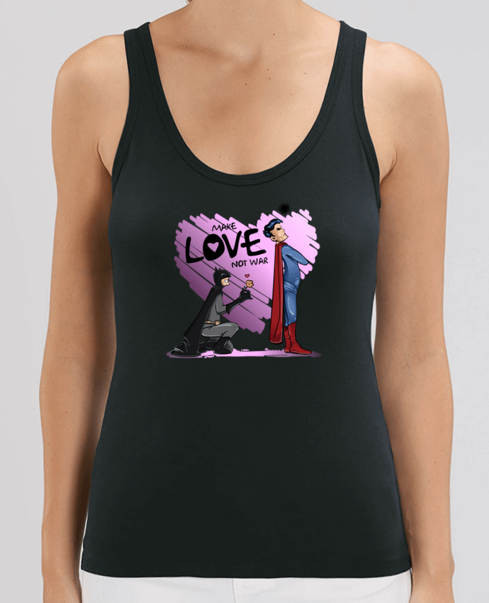 Camiseta de Tirantes  Mujer Stella Dreamer MAKE LOVE NOT WAR (BATMAN VS SUPERMAN) Par teeshirt-design.com