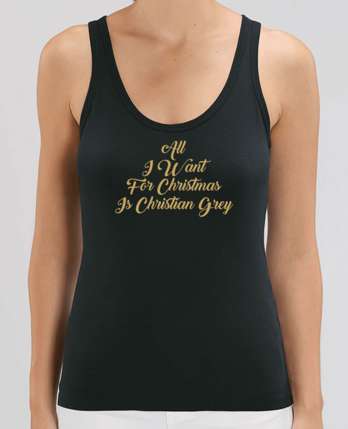 Camiseta de Tirantes  Mujer Stella Dreamer All I want for Christmas is Christian Grey Par tunetoo