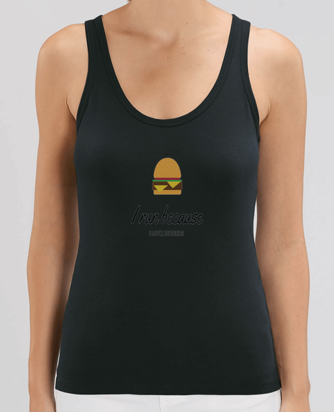 Camiseta de Tirantes  Mujer Stella Dreamer I run because I love burgers Par Dream & Inspire
